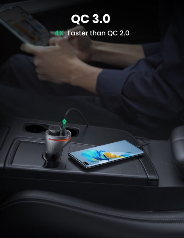 UGREEN 60712 84W Dual Port Car Charger (Space Grey) - Image 6