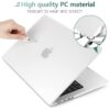 Suitable for  MacBook Pro 16 inch Case 2023 2022 2021 M2 A2780 A2485 M1 Pro/Max Hard Shell Case Keyboard Cover White - Image 4