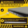 Suitable for  2023 2022 MacBook Air 13 inch case M2 Model A2681 Hard Shell Case Keyboard Cover Green - Image 2