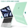 Suitable for  2023 2022 MacBook Air 13 inch case M2 Model A2681 Hard Shell Case Keyboard Cover Green - Image 7